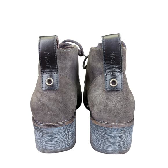 Naot Block Boots for Women for sale | eBay Naot Love 260631 Womens Gray Suede Lace Up Ankle Boots Block‎ Heel US 7 EU 38